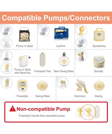 Maymom Myfit 13Mm Shields Compatible with Medela Breast Pump- Personalfit Freestyle Harmony Maxi Connector Connect to Widemouth/Narrow Connector Personalfit/Freestyle Flex Connector 2Pcs - Buy Online on GoSupps.com