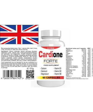  FYRON Cardione Forte Pack of 2 packs of 120 capsules (2 x 60 capsules) - Buy Online on GoSupps.com
