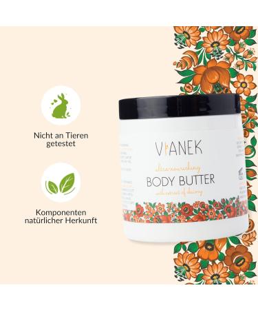 VIANEK Intensively Nourishing Body Butter - Natural Cocoa Butter Cream for Women & Men | 250ml | Shop Internationally - Buy Online on GoSupps.com