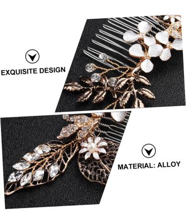 FRCOLOR 1pc Bridal Comb Women Headdress Pearl Hair Pin Bridal Side Comb Crystal Headpiece Wedding Hair Comb Hair Teasing Comb Tiara Bride Hair Comb Decorate Manual Women's Alloy - Buy Online on GoSupps.com