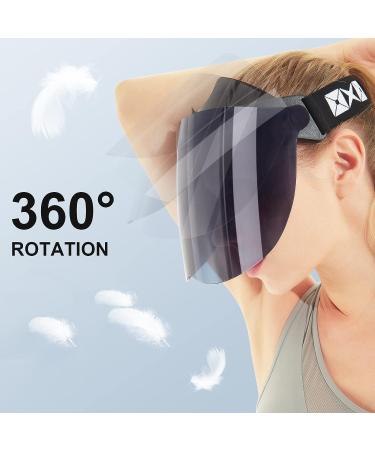Hapifri Face Shield Sunglasses Sun Visor UPF 70+ UV Protection for Outdoors Sports - Black Small - Buy Online on GoSupps.com