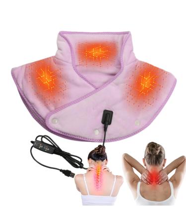 Interloximt warm shoulder pad-electrical neck-shoulder wrap fast heating heating pillow with 3 heating levels safe shoulder warmer heated scarf for women and men