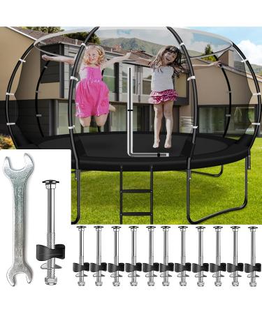 POROHOM 12 PCS Trampoline Replacement Screws - Anti-Loose Bolts and Nuts for Stability - Buy Online on GoSupps.com