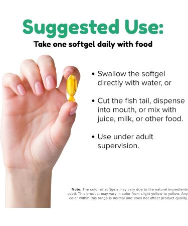 Kiddivit Algal Oil DHA Softgels for Kids Plant-Based Omega-3 from Algae 100 mg DHA per Softgel Supports Brain Eye and Nervous System Development Vegan 90 Softgels - Buy Online on GoSupps.com