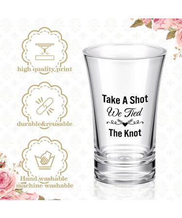 Cunhill 36 Pack 'We Tied the Knot' Shot Glasses Set - 1.2 Ounce Acrylic Funny Wedding Favor for Bridal Party (Classic) - Buy Online on GoSupps.com