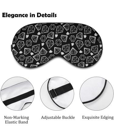 Diamond Design Sleep Mask for Women - Adjustable Eye Shades Cover with Elastic Strap - Ultimate Comfort for Restful Sleep - Buy Online on GoSupps.com