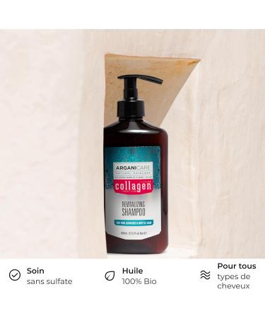 Arganicare | Shampoo + Conditioner Duo | With Collagen | Cleans & Maintains Natural Moisture Levels | Gives Volume to your hair | All hair types | 1x400 ML+ 1x400mL - Buy Online on GoSupps.com