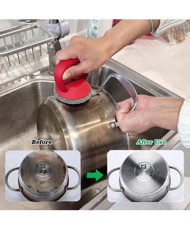 MEIXINZHI Cast Iron Scrubber Set - Chain Mail Cleaner for Skillets and Grills - Buy Online on GoSupps.com
