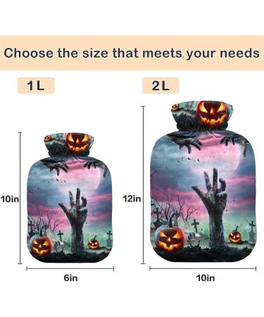 Naanle Halloween Pumpkins Hot Water Bottle | 1L Handfoot Warmer for Pain Relief | MITED Transparent Heat Therapy Bags - Buy Online on GoSupps.com