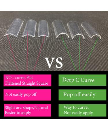 3XL Super Long Square Acrylic Nail Tips - 240 Pcs Straight Half Cover Fake Nails with Case - Buy Online on GoSupps.com