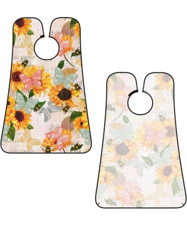 Sunflower Newspaper Beard Bib | Butterfly Bee Hair Catcher & Non-Stick Grooming Cloth - Perfect Gift for Men - Buy Online on GoSupps.com