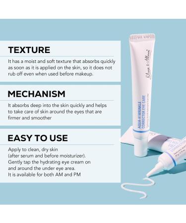 Olivia & Allison AQUA-H WRINKLE CORRECTOR EYE CARE - Adenosine + Hyaluronic Acid for Smoother & Youthful Eyes - Buy Online on GoSupps.com