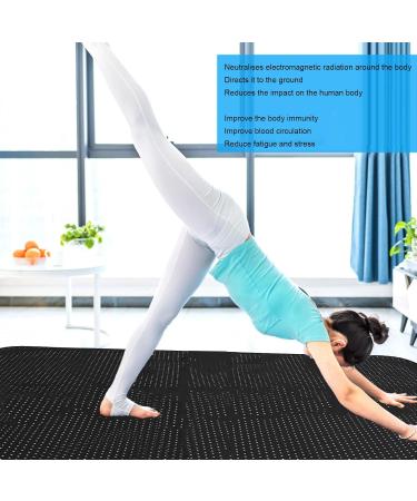 Grounding Equipment Sheet with 16.4ft Cable - Breathable Ground Mat for Digestion & Meditation Relief (Black) - International Shipping Available - Buy Online on GoSupps.com