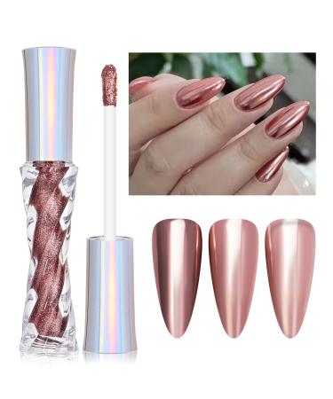 KYDA Liquid Mirror Nail Powder Chrome Mirror Finish High Glossy Metallic Liquid Powder for Nails Holographic Glitter Nail Art Powder Iridescent Aurora Nail Art Varnish#02
