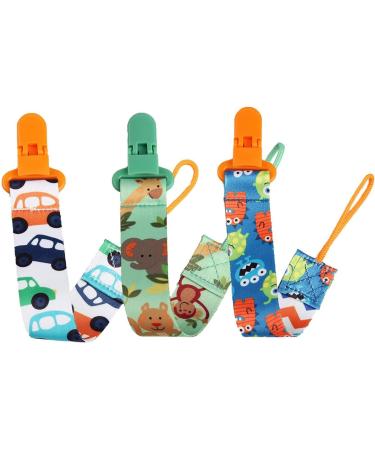 Faceynde Baby Pacifier Clips | Fabric Pacifier Clamps for Boys & Girls - Secure & Stylish Schnuller Clips - Buy Online on GoSupps.com