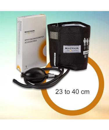 McKesson LUMEON Blood Pressure Cuff and Bulb Black Adult Medium 23-40 cm - 1 Count - Buy Online on GoSupps.com