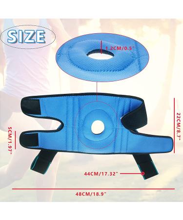 LAVAED Adjustable Non Slip Knee Brace with Side Stabilizers and Gel Pads - Open-Patella Compression Wrap for Knee Pain Relief in Sports and Workouts - Regular Size - Buy Online on GoSupps.com