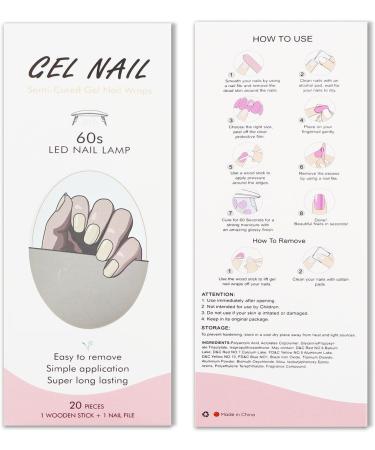 JMEOWIO Semi Cured Gel Nail Strips Pale Yellow Solid Color Gel Nail Stickers Nail Supplies Nail Art Design Decoration Accessories - Buy Online on GoSupps.com