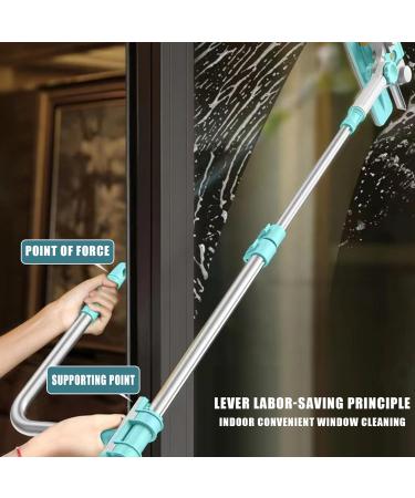 Window Cleaning Equipment Outside Window Cleaner U-Shaped Telescopic Double Sided Squeegee for Window Cleaning 2-in-1 Window Cleaning Kit for High Floor Window Mirrors Doors - Buy Online on GoSupps.com