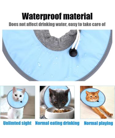 Cat Recovery Collar Adjustable Cat Neck Protective Cat Collar Waterproof Elizabethan E Collar for Cats Kittens Puppies after Surgery to Stop Licking Wounds (Blue) - Buy Online on GoSupps.com