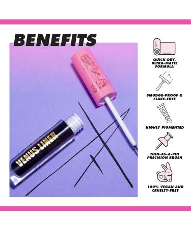 Lime Crime Venus Dahlia Liquid Eyeliner - Ultra Matte, Long-Lasting & Vegan - Buy Online on GoSupps.com