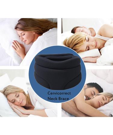 Cervicorrect Neck Support for Pain Relief | Anti-Snoring Neck Cuff - Comfort & Support (Black) - Buy Online on GoSupps.com