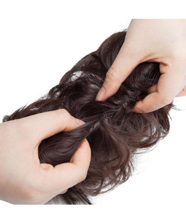 Medium Ash Brown Messy Hair Bun Scrunchie Extensions - 40g - Buy Online on GoSupps.com