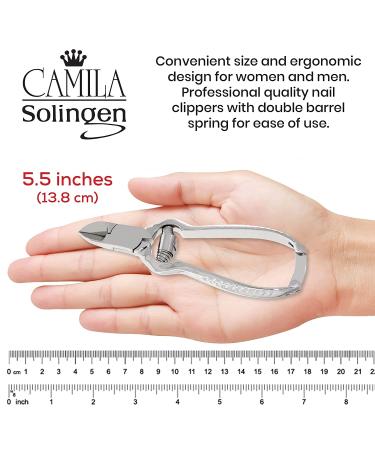 Camila Solingen CS13 Large Heavy Duty Toe Nail Clipper - Sharp Trimmer for Thick Toenails, Made in Solingen Germany - Buy Online on GoSupps.com