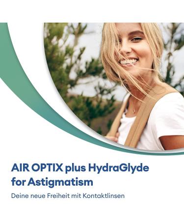 Air Optix Plus HydraGlyde for Astigmatism - Monthly Soft Lenses (3 Pack) | BC 8.7mm DIA 14.5mm -1.25 CYL -6.0 Diopters - International Shipping Available - Buy Online on GoSupps.com
