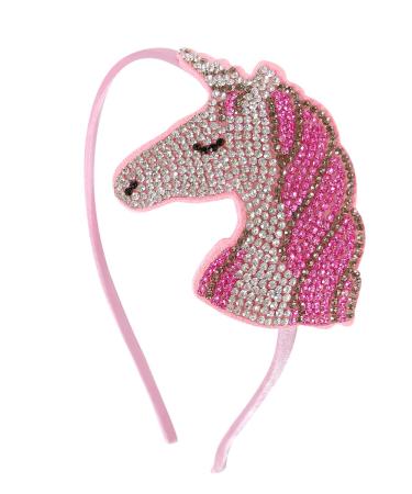 Bowbear Girls Womens Crystal Party Headband  Pink Unicorn