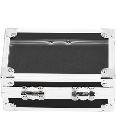 Nail Drill Holder Locking Design Durable Dustproof Nail Drill Container Drop Proof Aluminum Alloy Multi Hole for Artist Salon (Black) - Buy Online on GoSupps.com