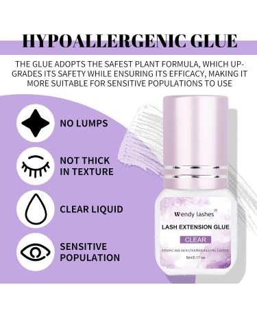 High-Quality Lash Extension Glue - Fast Drying Strong Hold Waterproof Low Irritation - 5ml Clear for Professionals - Buy Online on GoSupps.com