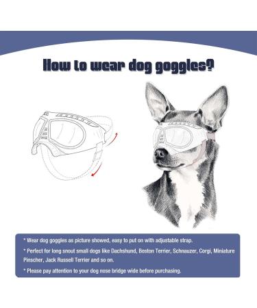 Namsan Dog Sunglasses - Stylish Eye Protection for Small/Medium Dogs | Adjustable Fashionable Dog Glasses with Blue Lenses - Buy Online on GoSupps.com