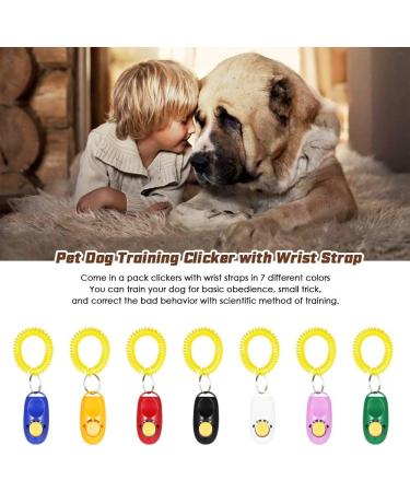 Anself Training Clicker for Dogs & Cats - 7 Pack with Bracelets | Effective Pet Training Tool | International Shipping - Buy Online on GoSupps.com