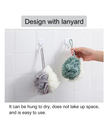 WishLotus Shower Bath Sponge 4pcs Set - Super Soft & Colorful Body Exfoliating Loofah for Men and Women - Big Full Lather Cleanse - Shower Mesh in Black, Green, Pink, Grey - Buy Online on GoSupps.com