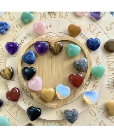 XIANNVXI 10 Pcs Natural Healing Crystals Heart Stones Set - Chakra Reiki Gemstones for Beginners - Multicolour - Buy Online on GoSupps.com