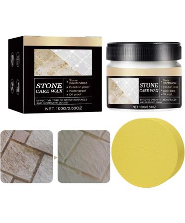 Stone Polishing Care Wax | Stone Restoration Care Wax - Manual Natural Polishing Care Wax Applicator Sponge Included For Marble Furniture Ceramic Tiles Stone Floor Stone Walls - Buy Online on GoSupps.com