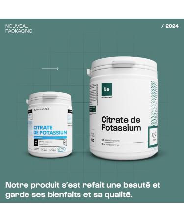 Nutrimuscle - Potassium Citrate - 120 capsules - 2838 mg per dose - Alkaline dietary supplement - Prevents kidney stones - Supports the nervous system - Preserves muscle mass - Buy Online on GoSupps.com