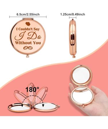Bridesmaid Thank You Gift - Travel Compact Mirror | Wedding & Bridesmaid Appreciation Gift - Buy Online on GoSupps.com