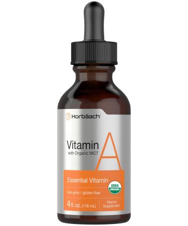 Horb ach Vitamin A Liquid | 4 fl oz | Supplement with Organic Fractionated Coconut Oil | Non-GMO Gluten Free