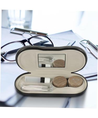 Buy Fondotin Dual-Purpose Collapsible Glasses Case Set - Fashionable Travel Contact Lens & Sunglasses Holder - PU Leather 15.8x7.4cm | International Shipping Available - Buy Online on GoSupps.com