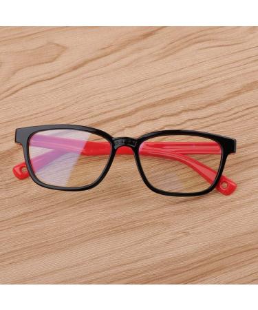 GZYF Kids Flexible Blocking Glasses Anti Eyestrain Computer Video Gaming Eyeglasses UV Eyewear for Boys Girls Black + Red - Buy Online on GoSupps.com