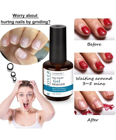 LOUINSTIC Gel Polish Remover (2 Pack) - Fast & Easy Nail Gel Remover - 0.5 oz - 2 PCS - Buy Online on GoSupps.com