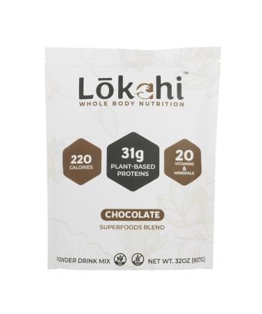 LOKAHI Superfoods Protein Blend (2lbs Chocolate) Chocolate 32 Ounce (Pack of 1)