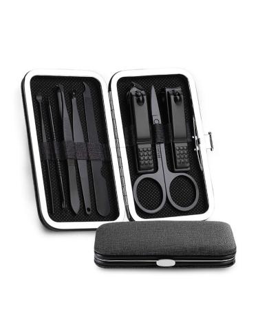 BANDKIT Stainless steel Manicure Set Pedicure kit Scissor Tweezer Ear pick Utility Toe Nail Clipper Facial Care Tool(8 Pieces)