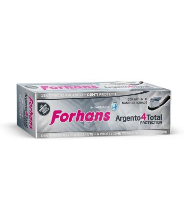 Forhans Argent4TotalProtection Toothpaste Colloidal Silver Toothpaste Gel Total Action Antibacterial Toothpaste for Oral Hygiene with Phosphate and Sodium Carbonate 75 ml - Buy Online on GoSupps.com