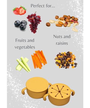 Blumie Snack Pot: BPA-Free Silicone Baby Finger Food Cup for Toddlers - Honey Yellow - Buy Online on GoSupps.com