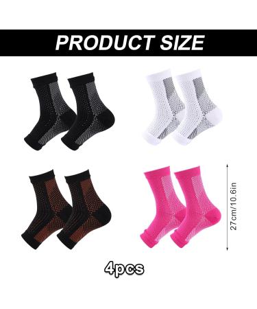 Shop 4 Pairs of Orthopedic Compression Socks for Plantar Fasciitis - Men & Women - Sports & Fitness - L/XL Size - Buy Online on GoSupps.com