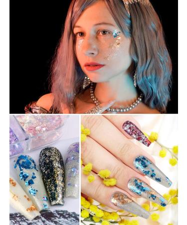 Ebanku 3pcs Nail Art Foils - Double-Sided Glitter Gold Stickers for DIY Nail Decorations - Buy Online on GoSupps.com