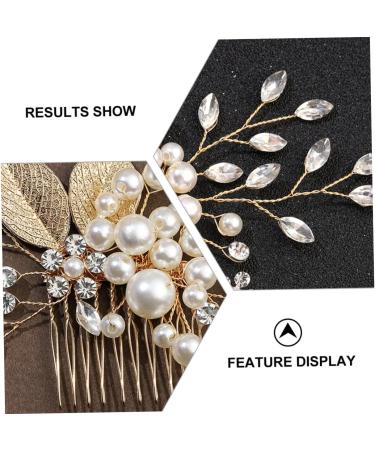 Angoily Beaded Hair Comb Flower Girl Hair Accessories Crystal Headpiece Wedding Hair Clip Flower Girl Headpiece Bridal Hair Hoop Hair Pin Tiara Wedding Hairpin Rhinestones Leaf Girl Child - Buy Online on GoSupps.com